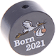 Perlina con motivo "Born 2021" : grigio