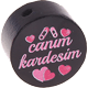 Motivperle "canım kardeşim" (Türkisch) : schwarz