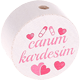 Motivperle "canım kardeşim" (Türkisch) : weiß