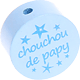 Motivperle "chouchou/chouchoutte de papy" (Französisch) : babyblau