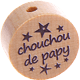 Motivperle "chouchou/chouchoutte de papy" (Französisch) : natur