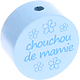 Motivperle "chouchou/chouchoutte de mamie" (Französisch) : babyblau