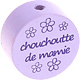 Motivperle "chouchou/chouchoutte de mamie" (Französisch) : flieder