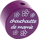 Motivperle "chouchou/chouchoutte de mamie" (Französisch) : purpurlila