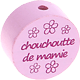 Motivperle "chouchou/chouchoutte de mamie" (Französisch) : rosa