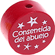 Motivperle "Consentida del abuelo" (Spanisch) : bordeauxrot