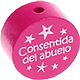 Motivperle "Consentida del abuelo" (Spanisch) : dunkelpink