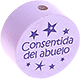 Motivperle "Consentida del abuelo" (Spanisch) : flieder