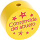Motivperle "Consentida del abuelo" (Spanisch) : gelb