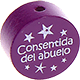 Motivperle "Consentida del abuelo" (Spanisch) : purpurlila