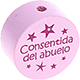 Motivperle "Consentida del abuelo" (Spanisch) : rosa