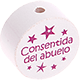 Motivperle "Consentida del abuelo" (Spanisch) : weiß