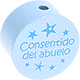 Motivperle "Consentido del abuelo" (Spanisch) : babyblau