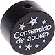 Motivperle "Consentido del abuelo" (Spanisch) : schwarz