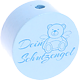 Perlina con motivo “Dein Schutzengel” : azzurro bambino