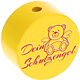 Perlina con motivo “Dein Schutzengel” : giallo