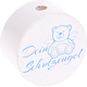 Perlina con motivo “Dein Schutzengel” : bianco - azzurro cielo
