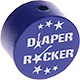Perlina con motivo "diaper rocker" : blu scuro