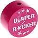 Perlina con motivo "diaper rocker" : rosa scuro