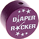 Perlina con motivo "diaper rocker" : viola viola