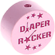 Perlina con motivo "diaper rocker" : rosa