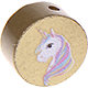 Perlina con motivo “Unicorno” : oro