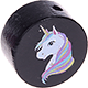 Perlina con motivo “Unicorno” : nero