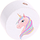 Perlina con motivo “Unicorno” : bianco