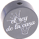 Motivperle "el rey de la casa" (Spanisch) : grau