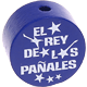 Motivperle "el rey de los panales" (Spanisch) : dunkelblau