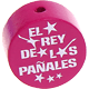 Motivperle "el rey de los panales" (Spanisch) : dunkelpink