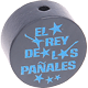 Motivperle "el rey de los panales" (Spanisch) : grau - skyblau