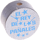 Motivperle "el rey de los panales" (Spanisch) : silber