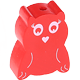 Motivperle Eule : rot