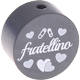 Motivperle "fratellino" (Italienisch) : grau