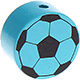 Perlina con motivo “Pallone da calcio” : turchese chiaro