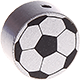 Perlina con motivo “Pallone da calcio” : argento