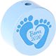 Perlina con motivo "Born 2020" : azzurro bambino