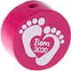 Perlina con motivo "Born 2020" : rosa scuro