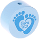 Perlina con motivo "Born 2021" : azzurro bambino