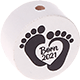 Perlina con motivo "Born 2021" : bianco - nero