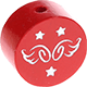 Perlina con motivo glitterato “Angioletto” : rosso