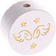Perlina con motivo glitterato “Angioletto” : bianco