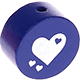 Perlina con motivo glitterato “Cuoricino” : blu scuro