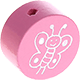 Perlina con motivo glitterato “Farfalla” : rosa bambino
