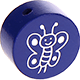 Perlina con motivo glitterato “Farfalla” : blu scuro