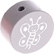 Perlina con motivo glitterato “Farfalla” : grigio chiaro