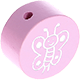 Perlina con motivo glitterato “Farfalla” : rosa