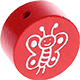 Perlina con motivo glitterato “Farfalla” : rosso