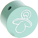 Perlina con motivo glitterato “Ciuccio” : menta